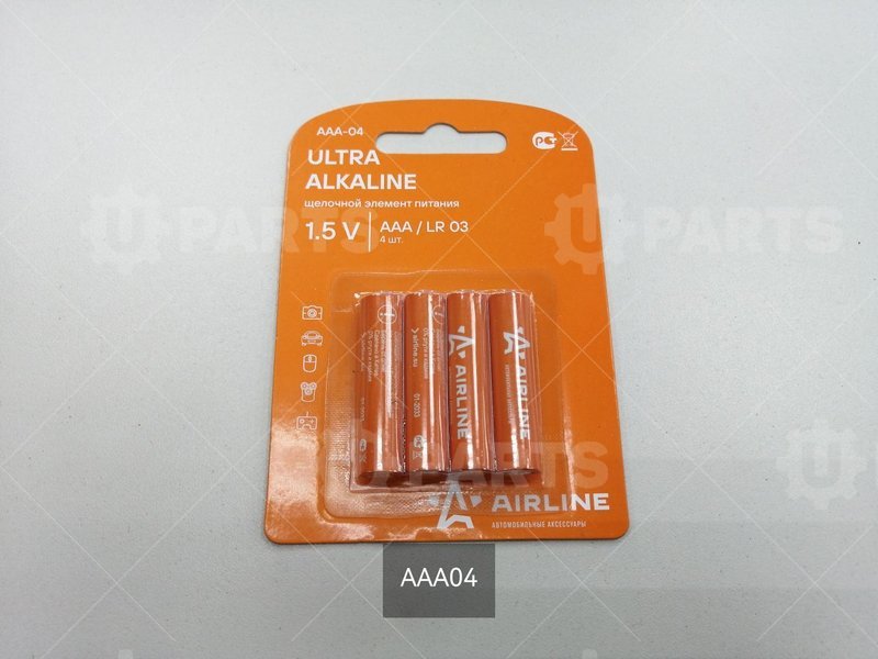 Батарейка AAA/LR03 (мизинчик) щелочные (к-т 4 шт)