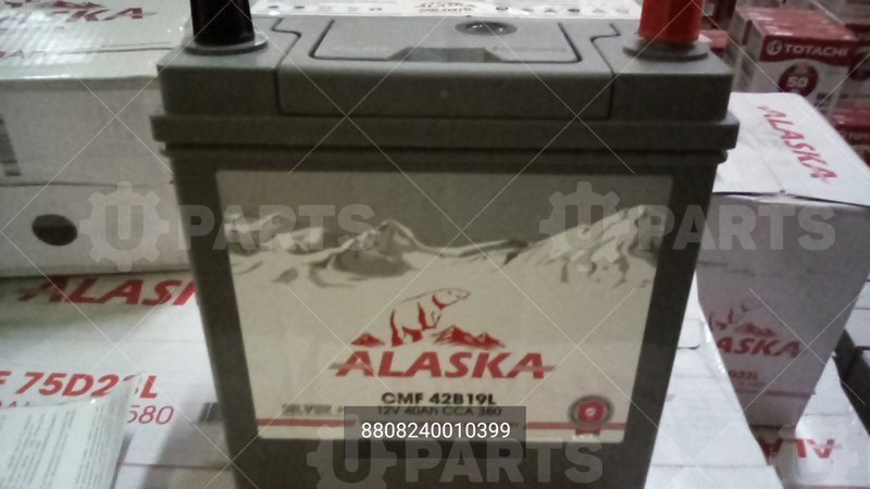 Аккумуляторная батарея ALASKA CMF 40 L 42B19 silver+ 187x127x200 | 8808240010399. Под заказ.