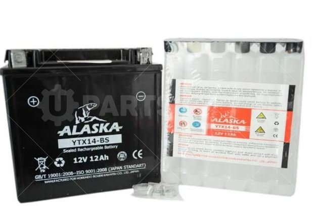 Аккумуляторная батарея ALASKA 12АЧ YTX14-BS 12V | YTX14-BS. Под заказ.