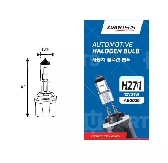 Лампа H27/1 Avantech 12V 27W 880 Series головного света