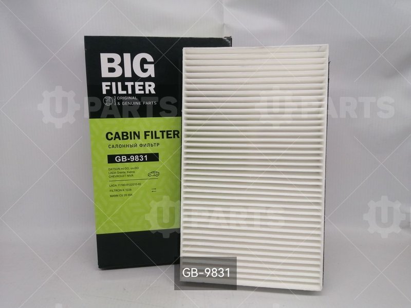 Фильтр салона BIG FILTER для LADA (ВАЗ) LADA (ВАЗ), Granta, I, 1.6 AT (87 л.с.), (2014 - 2015) 1.6 (2014 - 2018)