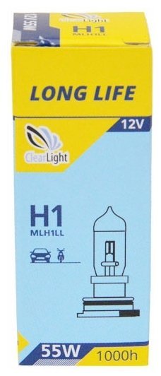 Лампа автомобильная галогенная Clearlight - H1 - 12V-55W | MLH1LL. Под заказ.