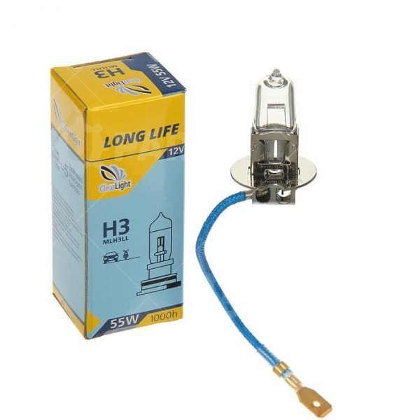 Лампа автомобильная галогенная Clearlight - H3 - 12V-55W | MLH3LL. Под заказ.