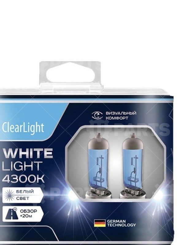 Лампа автомобильная галогенная Clearlight - H3 - 12V-55W