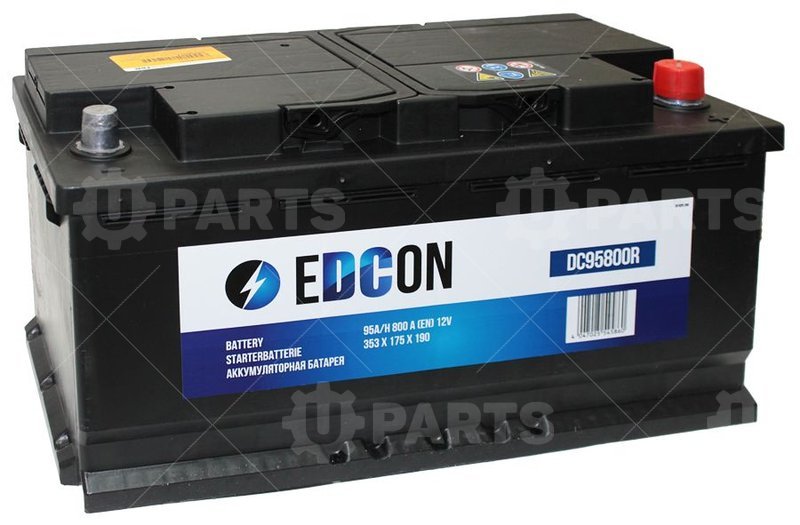 Аккумуляторная батарея EDCON 12V 100Ah 830A Евро ДхШхВ:353mmx175mmx190mm