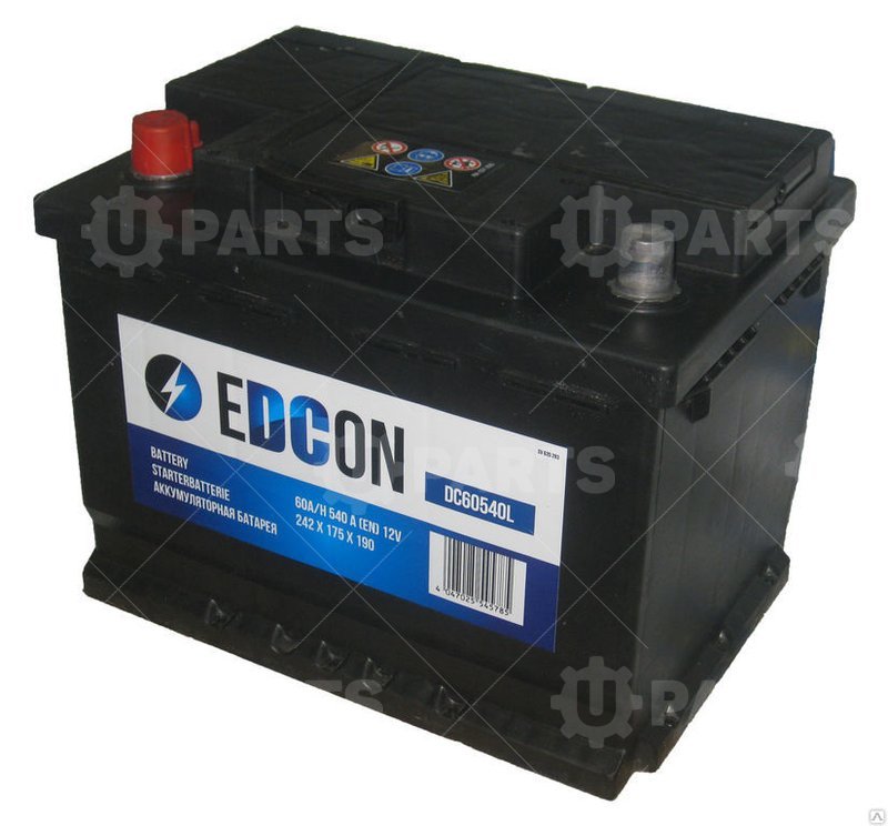 Аккумуляторная батарея EDCON 12V 60Ah 540A Евро ДхШхВ:242mmx175mmx190mm