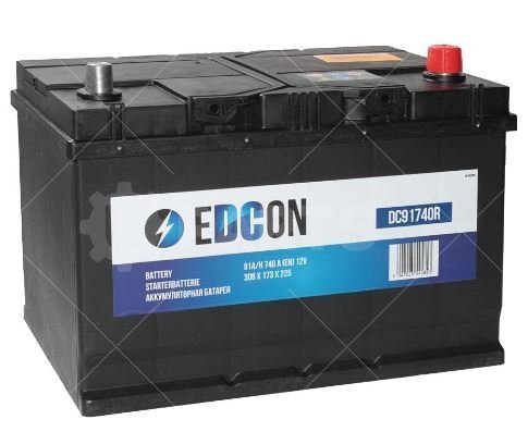 Аккумуляторная батарея EDCON 12V 91Ah 740A Евро 306x173x225 | DC91740R. Под заказ.