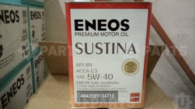 Масло моторное синтетическое ENEOS SUSTINA 5W40 API:SN (4л.) ENEOS