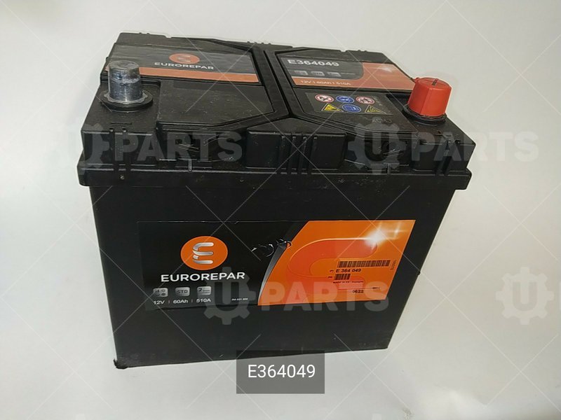 Батарея аккумуляторная EUROREPAR 12V 60Ah 510A Евро 232x173x225 | E364049. В наличии.