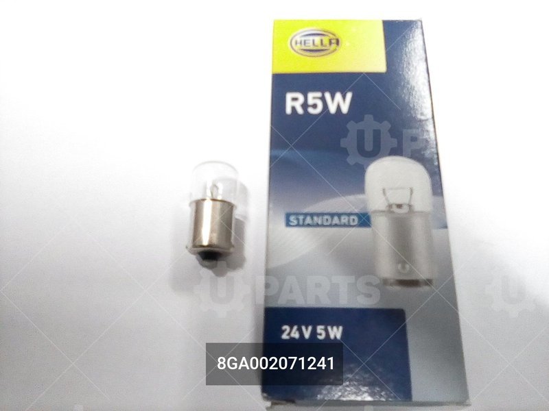 Лампа HELLA R5W 24V  | 8GA002071241. Под заказ.