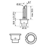 Ксеноновая лампа Interpower D4S - 4300к | XL-D4S-4300. Под заказ.