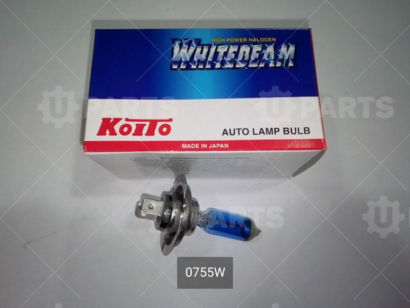 Лампа H7 Koito 12V 55W (100W) Whitebeam | 0755W. Под заказ.