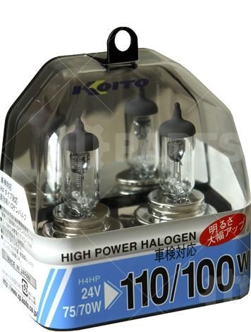 Лампа H4 Koito High Power Halogen 24V 75/70W (110/100W) 3300K 2 шт | P0591. Под заказ.