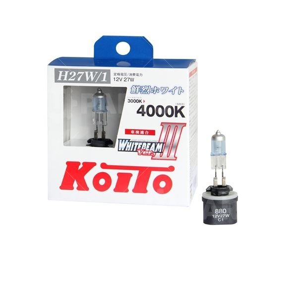 Лампа H27/1 Koito Whitebeam 12V 27W (55W) 4000K 2 шт