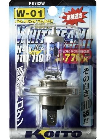 Лампа H4U Koito Whitebeam 12V 60/55W (110/110W) 3770K блистер упак 1 шт