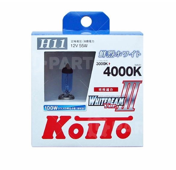 Лампа H11 Koito Whitebeam 12V 55W (100W) 4000K 2 шт