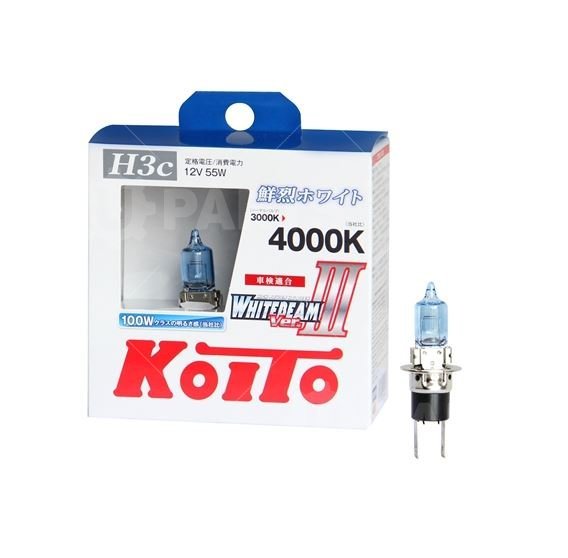 Лампа H3c Koito Whitebeam 12V 55W (100W) 4000K 2 шт