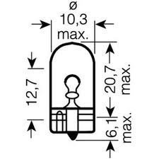 Лампа Формула света 12V W5W W2.1*9/5d безцокольная