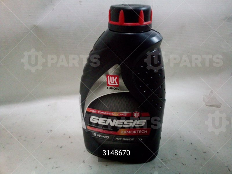 Масло моторное синтетическое LUKOIL Genesis Armortech 5W-40 SN/CF A3/B3/B4 1 л  | 3148670. Под заказ.