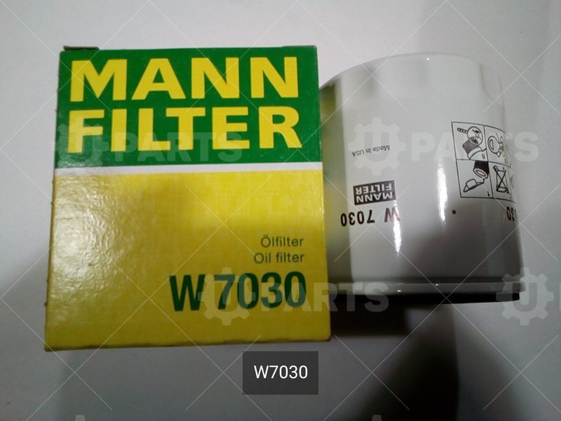 Фильтр масляный W7030 MANN-FILTER для JEEP Jeep, Wrangler, IV (JL), 2.0 AT (272 л.с.) 4WD, (2017 - по н.в.) 2.0 (2017 - )