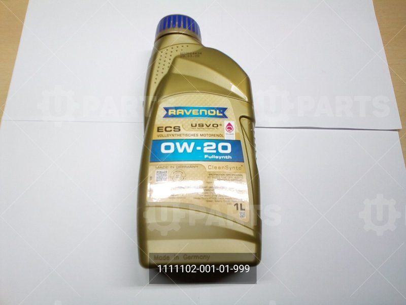 Масло моторное RAVENOL ECS EcoSynth MS-6395 SAE 0W-20 ( 1л) new | 1111102-001-01-999. Под заказ.