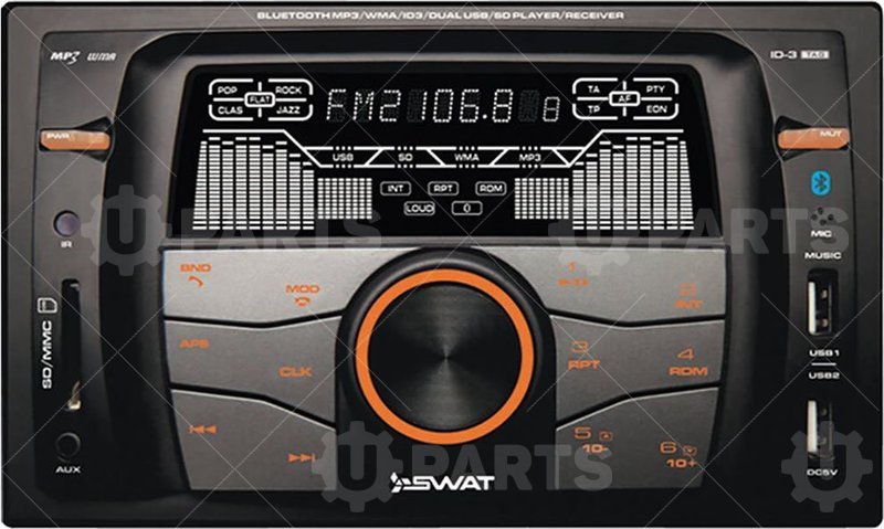 Автомагнитола 2DIN SWAT WX-216UBA MP3/USB/SD 2DIN без экрана