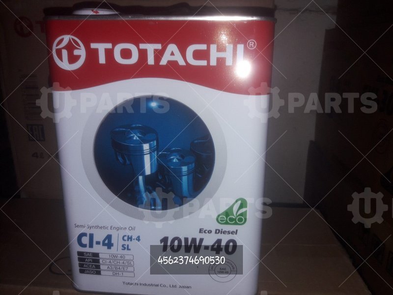 Масло моторное полусинтетическое Totachi Eco Diesel 10W-40 API:CI-4/SL 6л