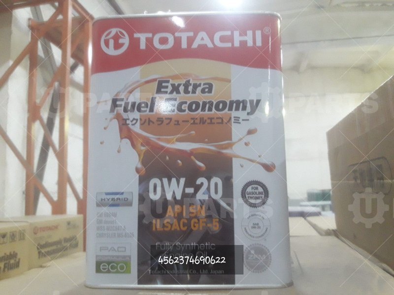 Масло моторное синтетическое Totachi Extra Fuel Fully 0W20 API:SN (4л.) | 4562374690622. Под заказ.