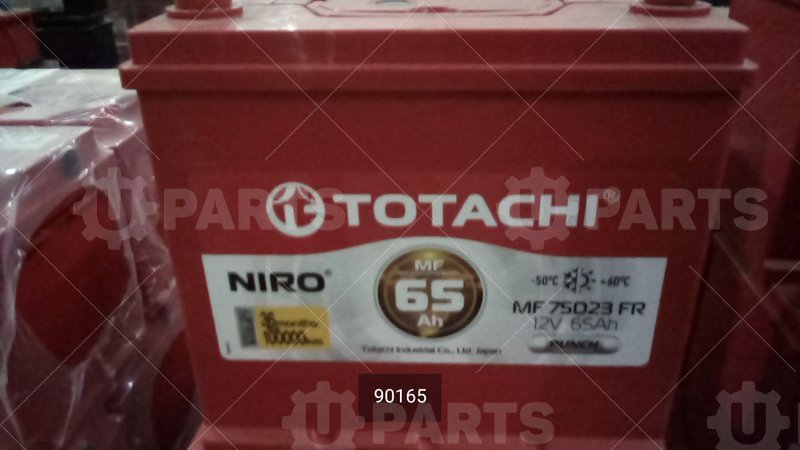 Аккумуляторные батареи TOTACHI NIRO MF 75D23 65 FR 232x173x225 | 90165. Под заказ.