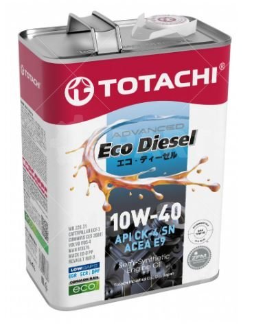 Масло моторное TOTACHI Eco Diesel Semi-Synthetic CK-4/CJ-4/SN 10W-40 4л