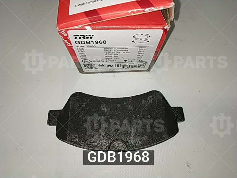 Колодки тормозные дисковые задние TRW для FORD TRANSIT (2006 - 2014) (Кат.номер: GDB1968)