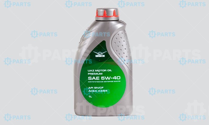 Масло моторное синтетическое UAZ Motor Oil Premium SAE 5W40 API SN/CF (1л)  | 000101001054002. В наличии.