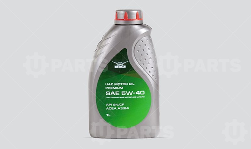 Масло моторное синтетическое UAZ Motor Oil Premium SAE 5W40 API SN/CF (1л)  | 000101001054002. В наличии.